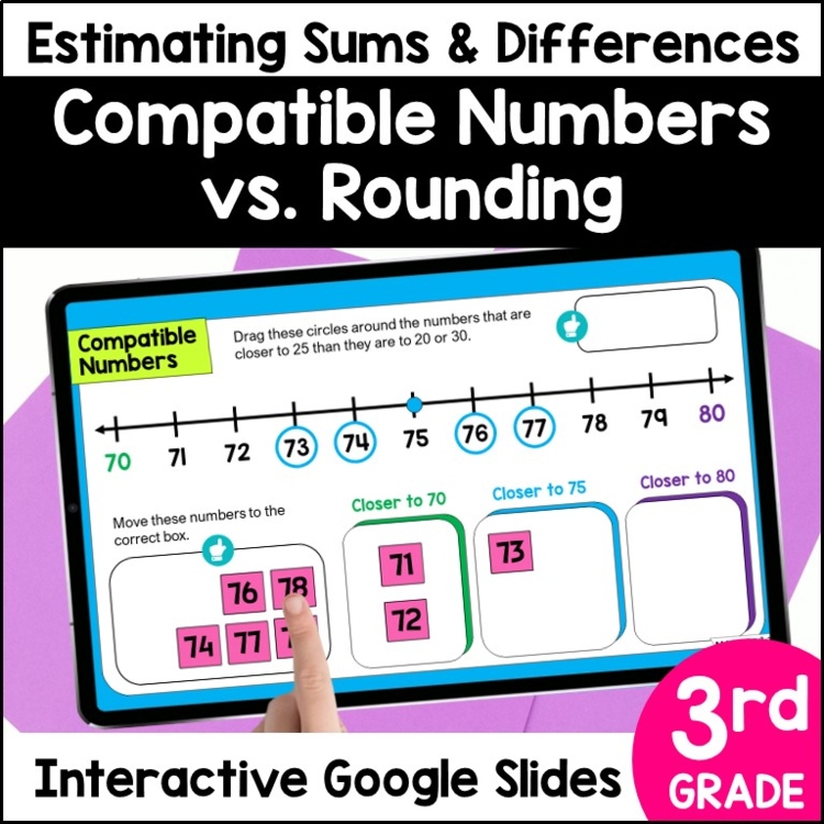 Estimating Sums Rounding Compatible Numbers Google Slides