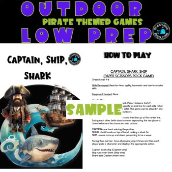 Outdoor games with little or no equipment, LOW PREP, Pirate theme, image 3