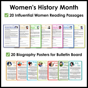 Women's History Month Activities - Reading Passages Research Projects and More, image 2