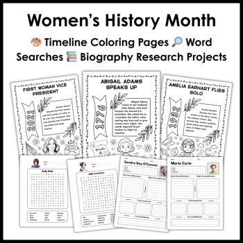 Women's History Month Activities - Reading Passages Research Projects and More, image 3