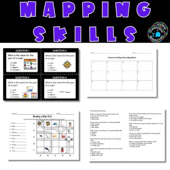 Mapping Skills, co ordinates, features of a map, create your own map, grid ref, image 4