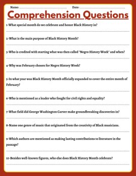 Black History Month What Is It - Reading - Writing - Biography Research Projects, image 3
