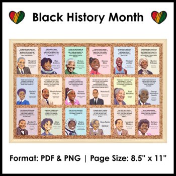 Black History Month Bulletin Board - 18 Inspirational Quote Posters, image 3