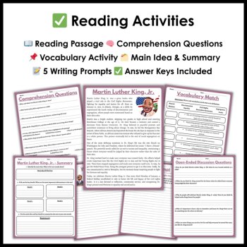 Martin Luther King Day - Reading - Writing - Bulletin Board - PPT Presentation, image 2