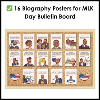Martin Luther King Jr Day Biography Posters for Bulletin Board - MLK Day, image 2