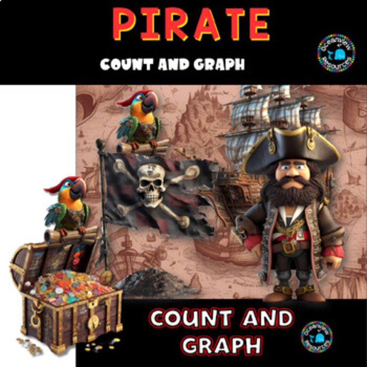 PIRATE - I SPY counting and graphing with axis cards to create your own graphs