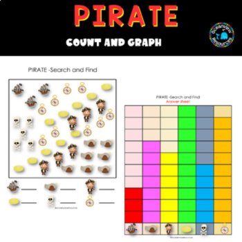 PIRATE - I SPY counting and graphing with axis cards to create your own graphs, image 3