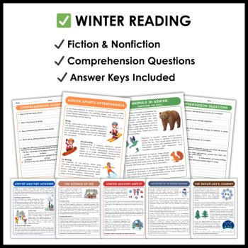 Winter Break Packet – Reading, Writing, Coloring Pages, Puzzles & Scavenger Hunt, image 2