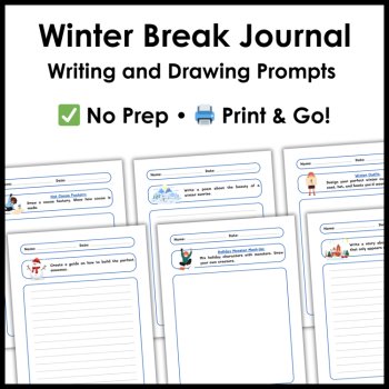 Winter Journal Writing and Drawing Prompts - Winter Break Writing Prompts, image 3