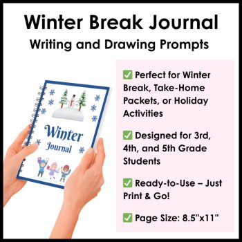 Winter Journal Writing and Drawing Prompts - Winter Break Writing Prompts, image 4