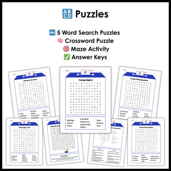 Election Day Activities Reading Comprehension Writing Coloring Pages Puzzles, image 3