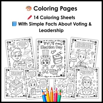 Election Day Activities Reading Comprehension Writing Coloring Pages Puzzles, image 4