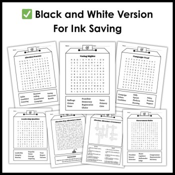 Election Day Puzzles - Election Day Word Search - Crossword - Maze, image 4