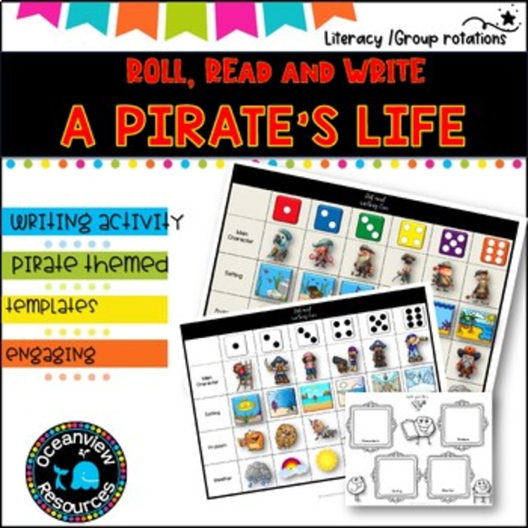 Roll a story, A PIRATES LIFE- characters, settings and story helpers