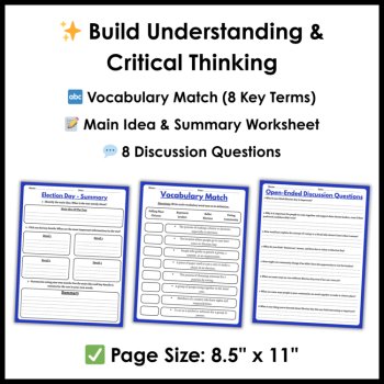 Election Day Reading Comprehension Activities - Election Day Writing Prompts, image 3