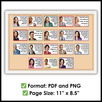 Hispanic Heritage Month Bulletin Board - 18 Inspirational Quote Posters, image 3