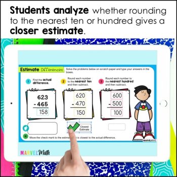 Estimating Sums and Differences - Estimation Round to Nearest Ten or Hundred, image 3
