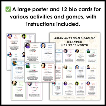AAPI Heritage Month | Biography Reading Passages and Bulletin Board Posters, image 4