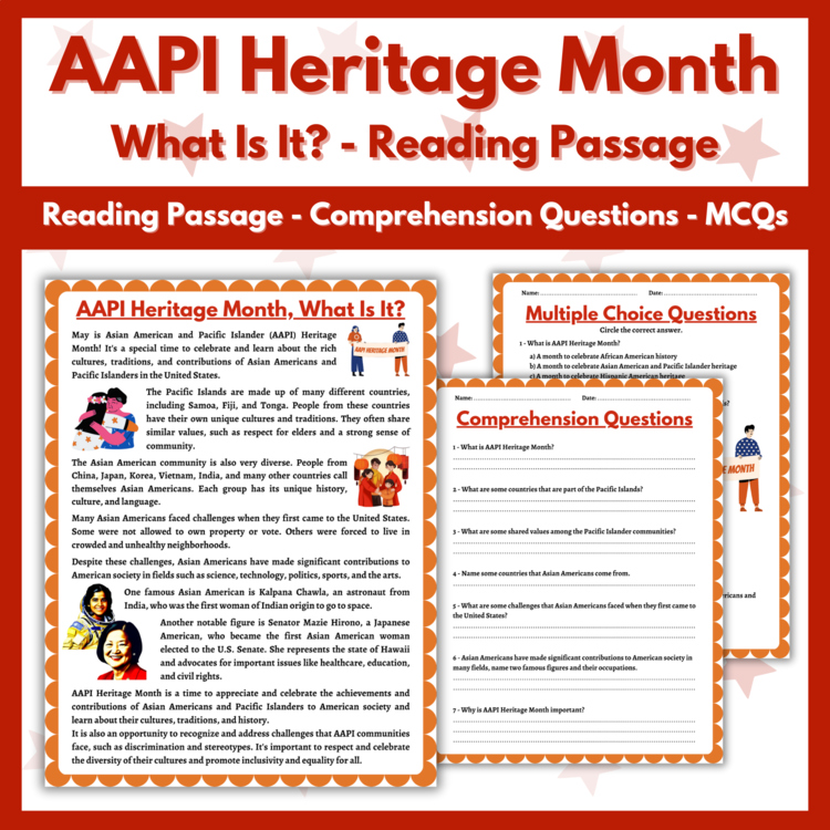 AAPI Heritage Month What Is It? - Reading Comprehension Passage