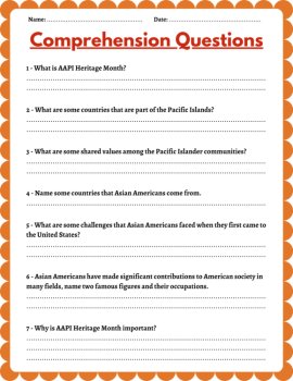 AAPI Heritage Month What Is It? - Reading Comprehension Passage, image 3