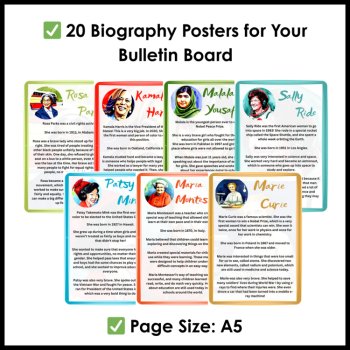 Women's History Month Reading Comprehension Activities - 20 Amazing Women, image 3