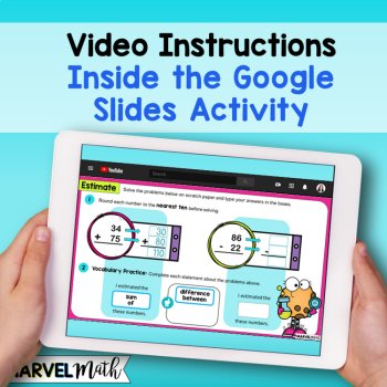 Estimating Sums and Differences - Estimation Google Slides - 2 & 3 Digit Numbers, image 3