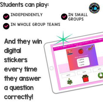 Grammar Game- Parts of Speech- Christmas Themed-learning station activity, image 3
