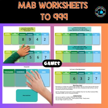Math worksheets and games using MAB blocks to 999, image 3