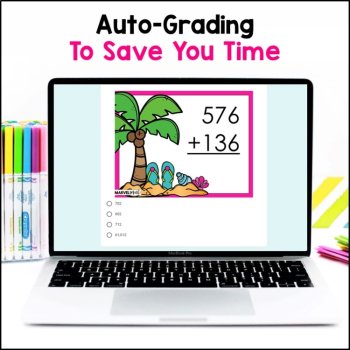 3 Digit Addition with Regrouping #8 - Quick Checks - Exit Tickets, image 3