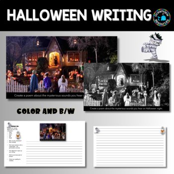 SPOOKY Creative Writing -Halloween. Templates and PPT presentation, image 2
