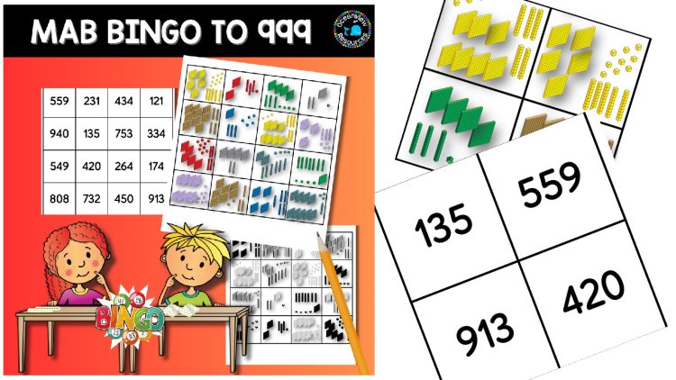 MAB blocks bingo game to 999 with cut and match activity