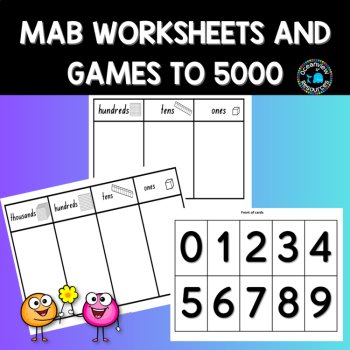Math worksheets and games using MAB blocks to 5000, image 2
