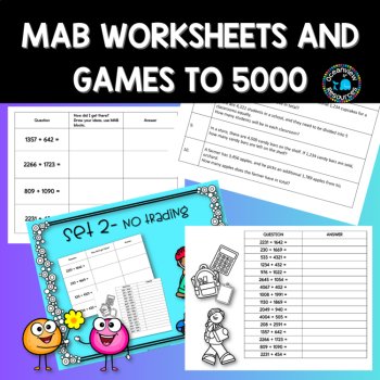 Math worksheets and games using MAB blocks to 5000, image 4