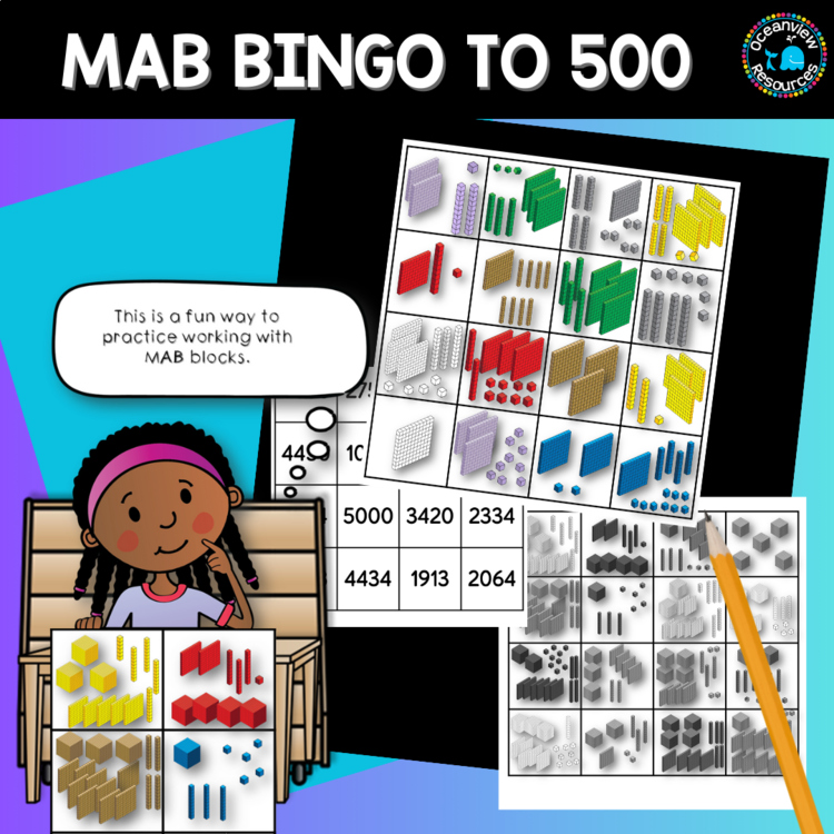 MAB blocks bingo game to 5000 with cut and match activity
