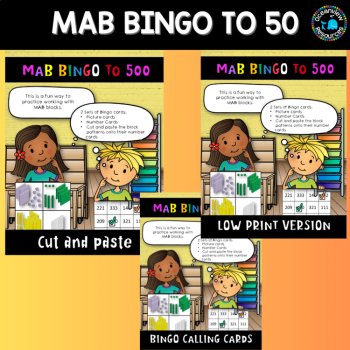 MAB blocks bingo game to 500 with cut and match activity, image 3