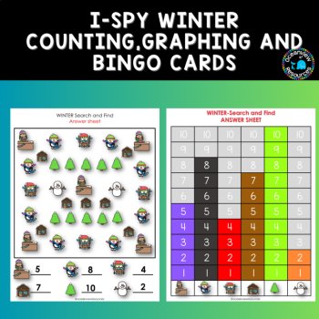 WINTER-inspired Counting, Tallying, Graphing, and Bingo Activity for Children, image 2