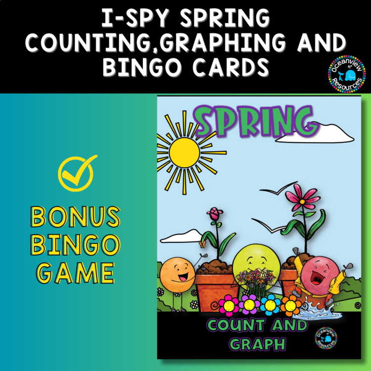 SPRING-inspired Counting, Tallying, Graphing, and Bingo Activity for Children