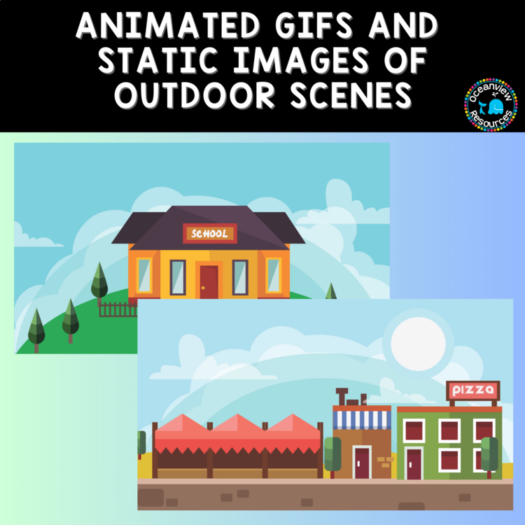Outdoor  GIF Backgrounds and JPG files, for TPT sellers