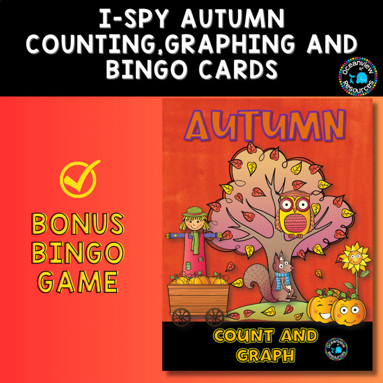 Autumn-inspired Counting, Tallying, Graphing, and Bingo Activity for Children