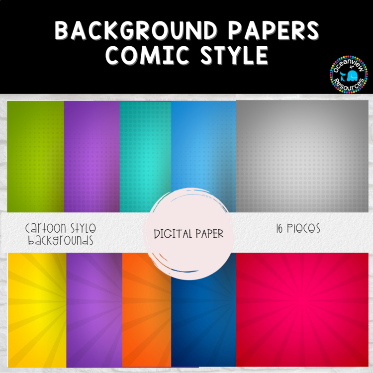 WComic Book style Background Papers