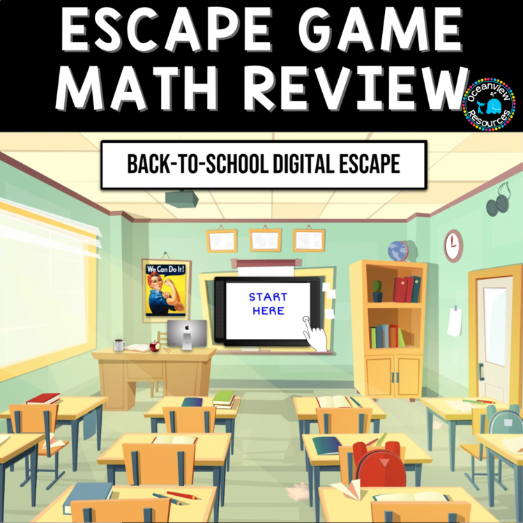 Back to school Escape Room- Math mixed operations Low Prep fun