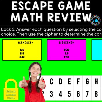 Back to school Escape Room- Math mixed operations Low Prep fun, image 2