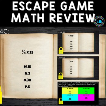 Back to school Escape Room- Math mixed operations Low Prep fun, image 4