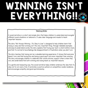 Social Narrative-WINNING ISN'T EVERTHING-ITS OK TO LOSE, image 4