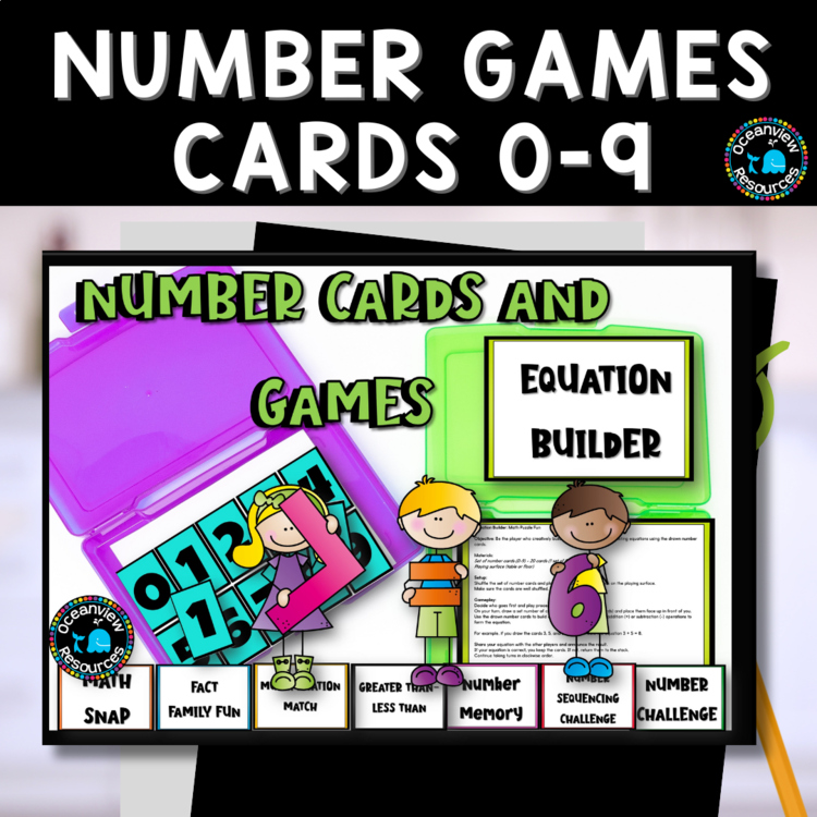 Number Cards and Games - Task cards  for math stations