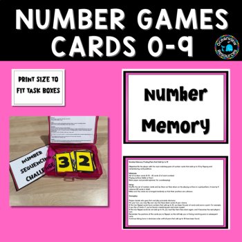 Number Cards and Games - Task cards  for math stations, image 4