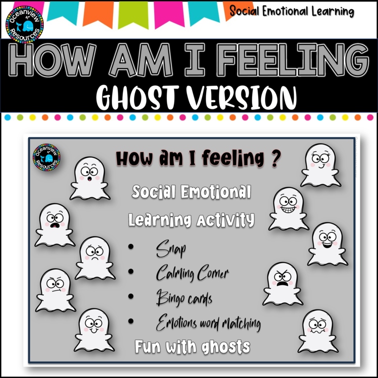 Emotion /Mental Health Check In | Social Emotional Learning-Ghost Version