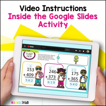 3 Digit Addition with Regrouping #2 - Google Slides - Fun Practice, image 2