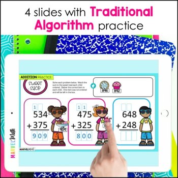 3 Digit Addition with Regrouping #2 - Google Slides - Fun Practice, image 3