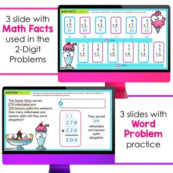 3 Digit Addition with Regrouping #2 - Google Slides - Fun Practice, image 4